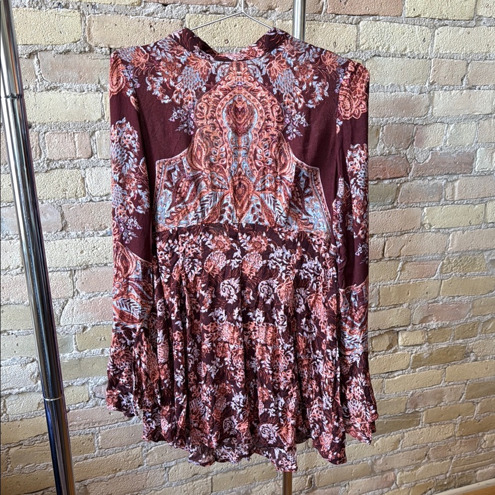 Free People Burgundy Bohemian Dress NWT